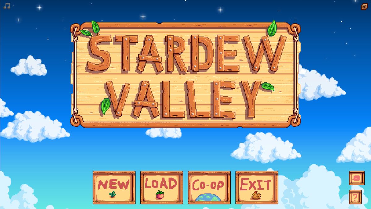 Stardew Valley (Windows) screenshot: Title screen