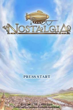 Nostalgia (Nintendo DS) screenshot: Title screen