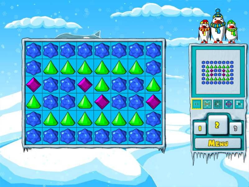 Ice Puzzle Deluxe (Windows) screenshot: Level two in logic mode