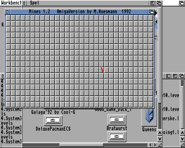 <small>AMines (Amiga) screenshot:</small><br> Startup