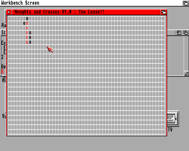 Screenshot of Noughts and Crosses (Amiga, 1992) MobyGames