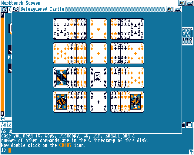 BCastle (Amiga) screenshot: Moving the king of clubs