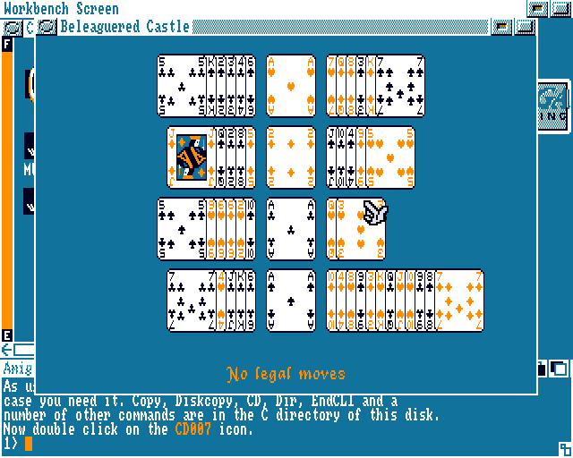 BCastle (Amiga) screenshot: No legal moves left!