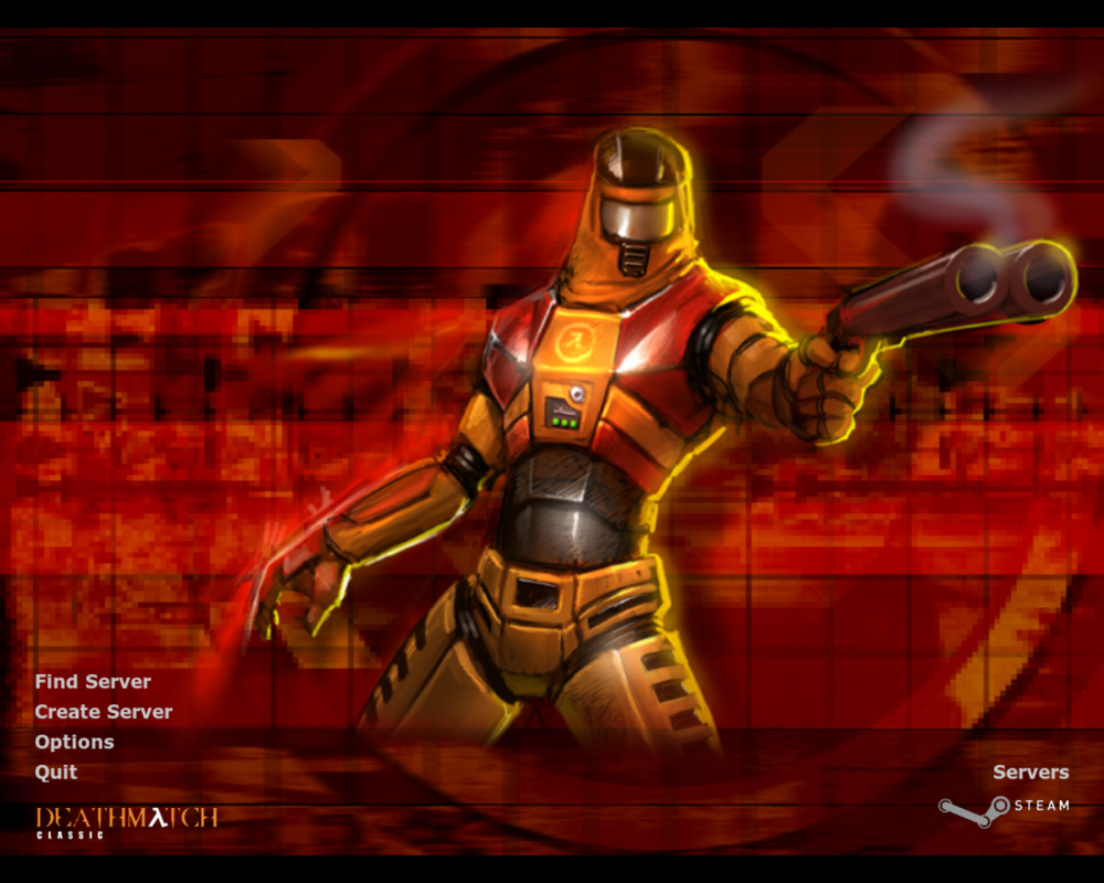 Deathmatch Classic (Linux) screenshot: Title and main menu