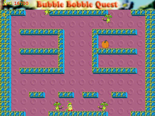Bubble Bobble Quest (Windows) screenshot: Lost a life.