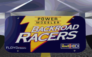 Backroad Racers (DOS) screenshot: Title screen.