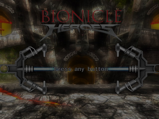 Bionicle Heroes (Windows) screenshot: Title screen.