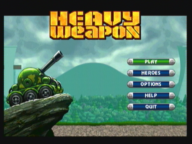 Heavy Weapon Deluxe (Zeebo) screenshot: Main menu.