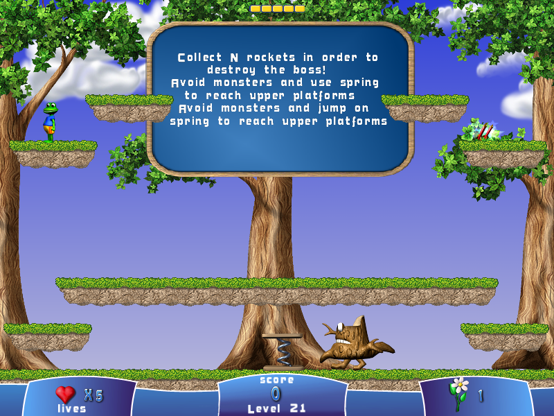 Froggy's Adventures (Windows) screenshot: Level 21: the first boss