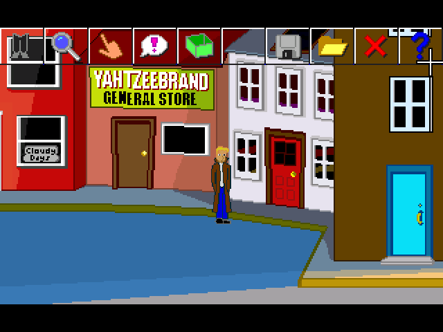 Paranormal Investigation (Windows) screenshot: Jhon Steel has arrived in town on a bus.