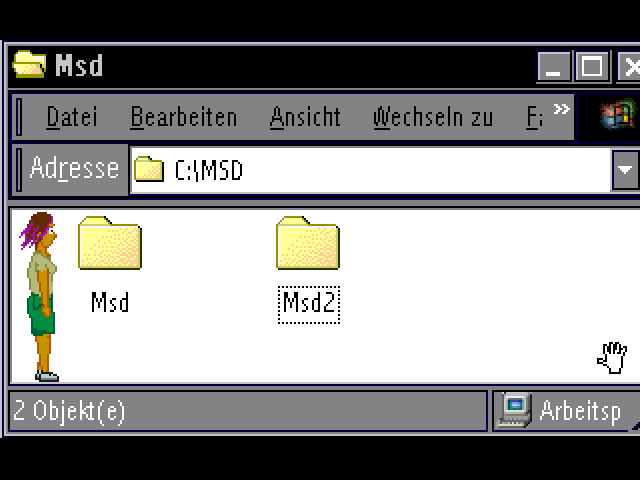 Mika's Surreal Dream II: The Dream Comes True!? (Windows) screenshot: In the Windows operation system