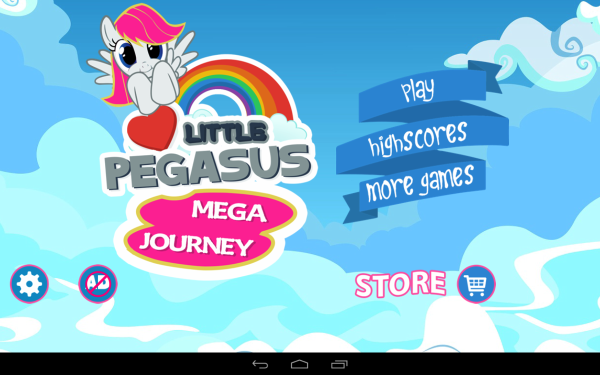 Little Pony Pegasus: Magic Journey (Android) screenshot: Title screen