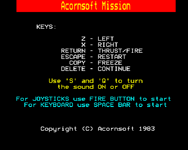 Meteor Mission (1984) MobyGames