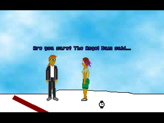 Mika's Surreal Dream II: The Dream Comes True!? (Windows) screenshot: Asking Davy Jones for help