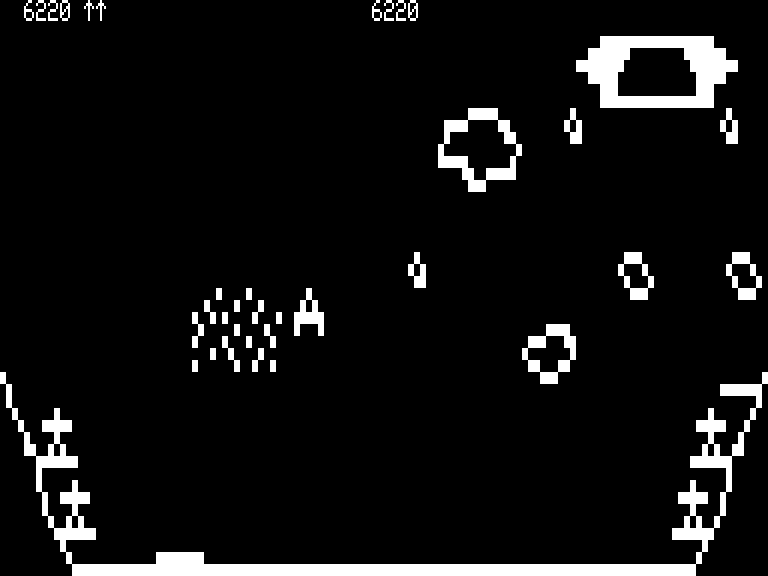 Meteor Mission 2 (TRS-80) screenshot: I don't really know what this is but I'm sure it should be avoided