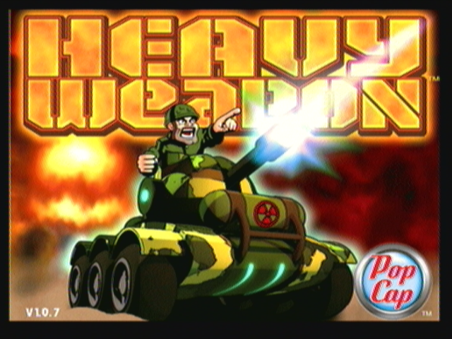 Heavy Weapon Deluxe (Zeebo) screenshot: Title screen.