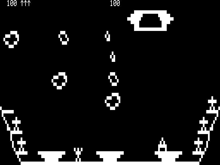 Screenshot of Meteor Mission 2 (TRS-80, 1981) - MobyGames