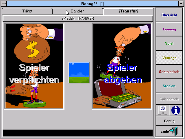 Boong!?: Die ultimatiefe Fußballsimulation (Windows 3.x) screenshot: Selling players