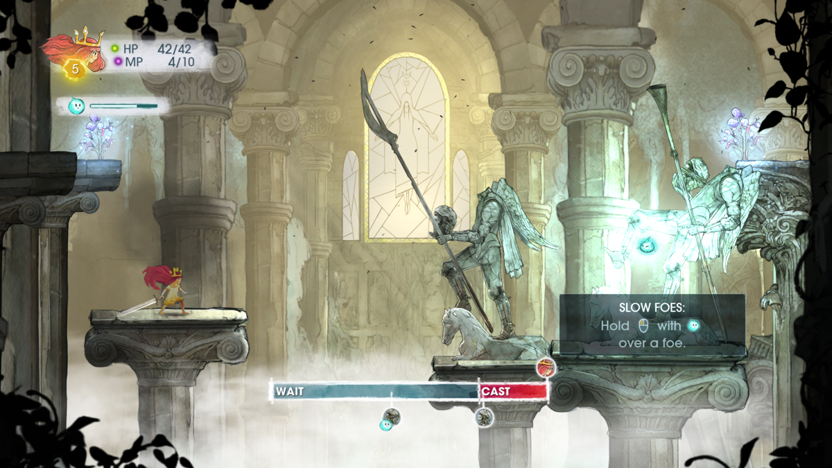 Child of Light (Windows) screenshot: The first boss battle.