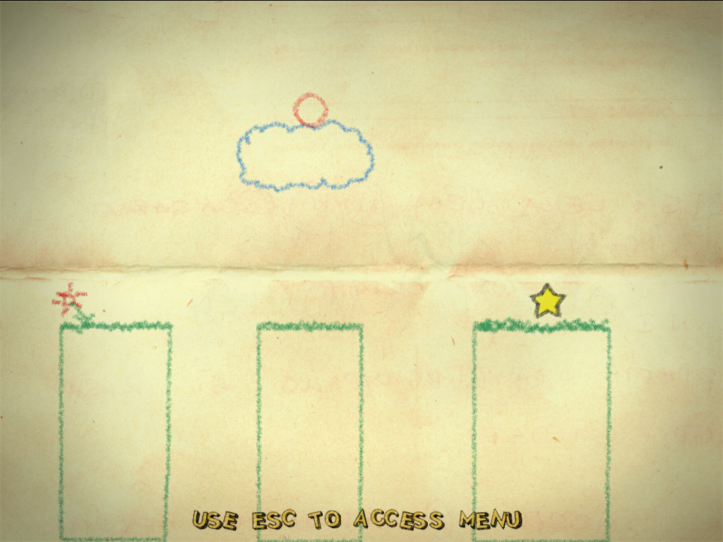 Crayon Physics Deluxe (Linux) screenshot: Level 3