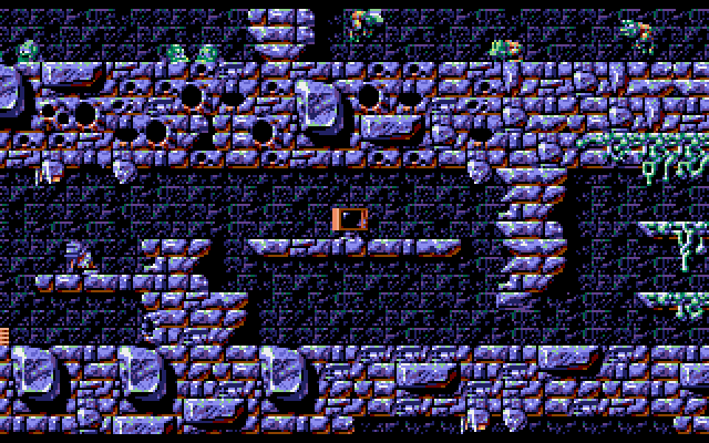 Magic Pockets (Amiga) screenshot: The TV gives you an overview perspective