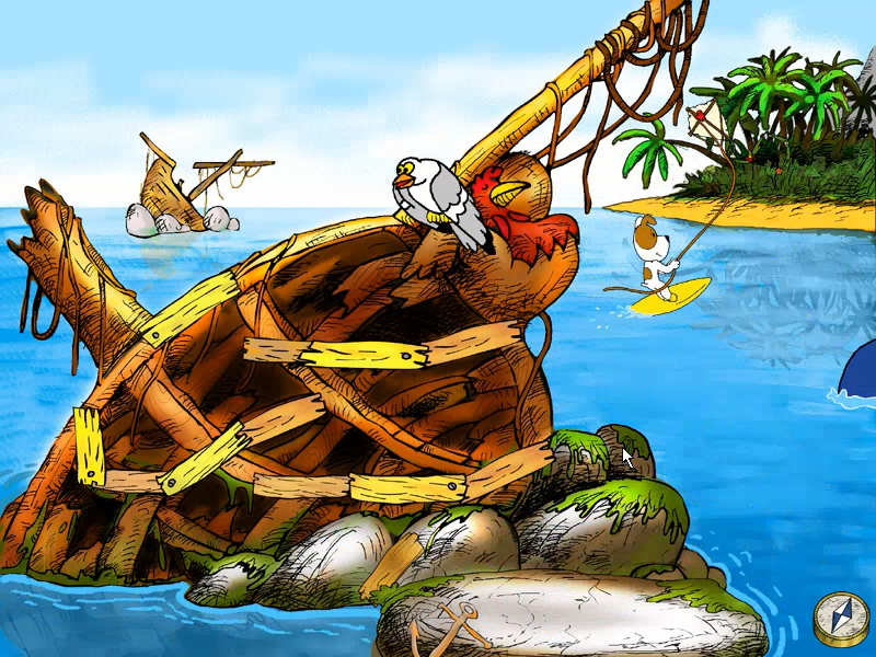 Reksio i Skarb Piratów (Windows) screenshot: Bon voyage