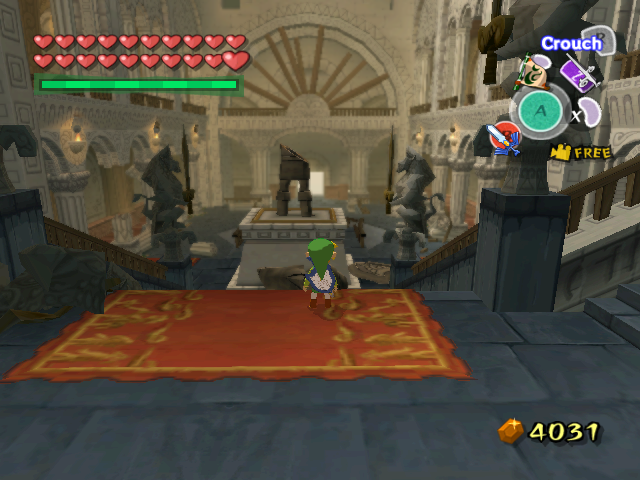 The Legend of Zelda: The Wind Waker (GameCube) screenshot: Inside Hyrule castle