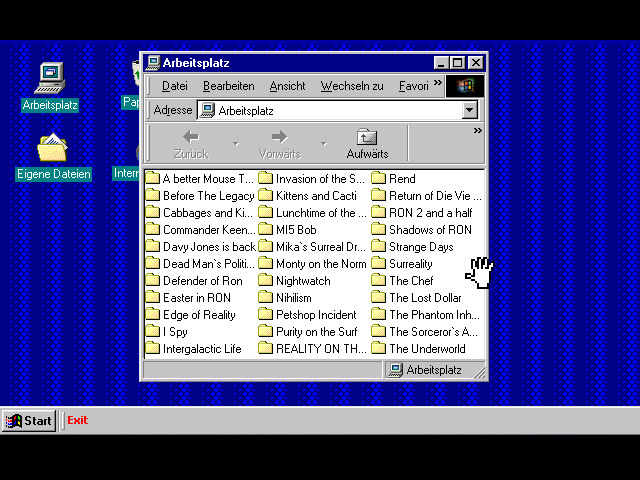 That Crazy World (Windows) screenshot: So much familiar folders