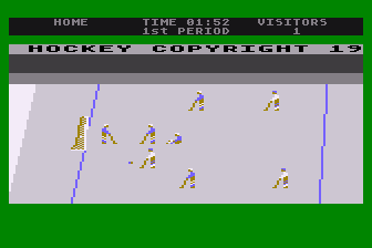 Major League Hockey (Atari 8-bit) screenshot: GOAL!