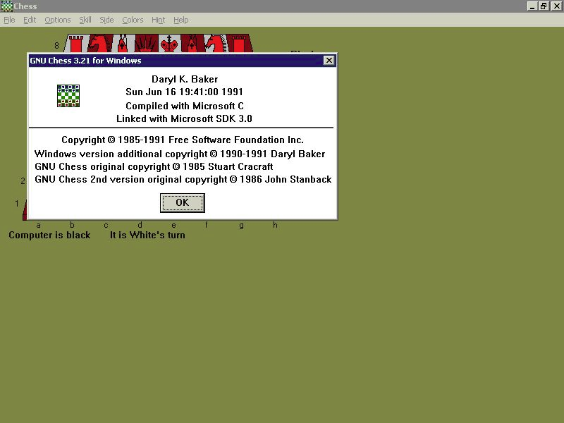 GNU Chess (1984) - MobyGames