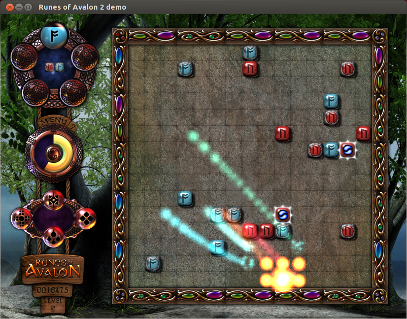 Runes of Avalon 2 (Linux) screenshot: BOOM!