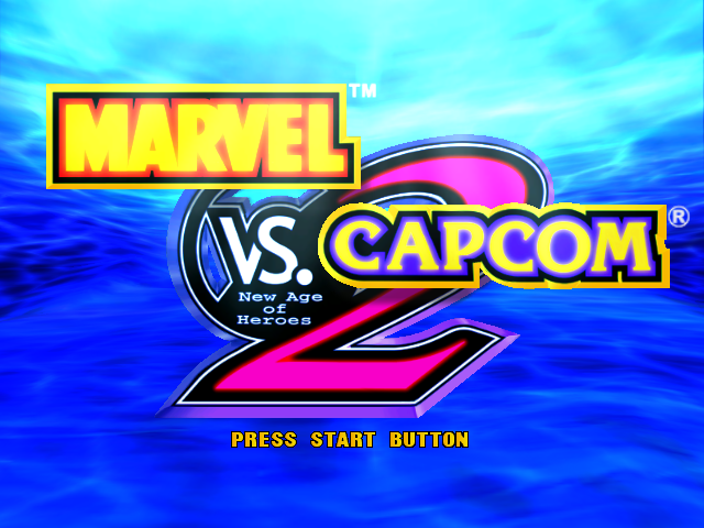 Marvel vs. Capcom 2 (Dreamcast) screenshot: Title screen.