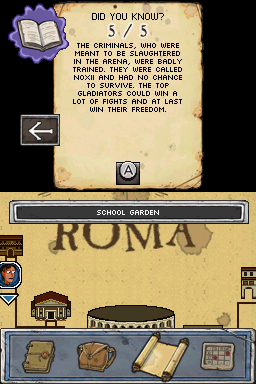 Horrible Histories: Ruthless Romans (Nintendo DS) screenshot: Did you know?