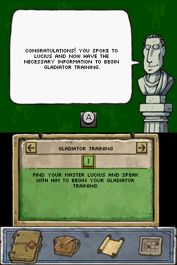 Horrible Histories: Ruthless Romans (Nintendo DS) screenshot: Gladiator Training