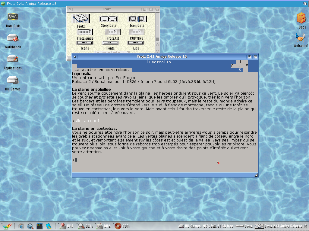 Lupercalia (Amiga) screenshot: Amiga OS 3.5
