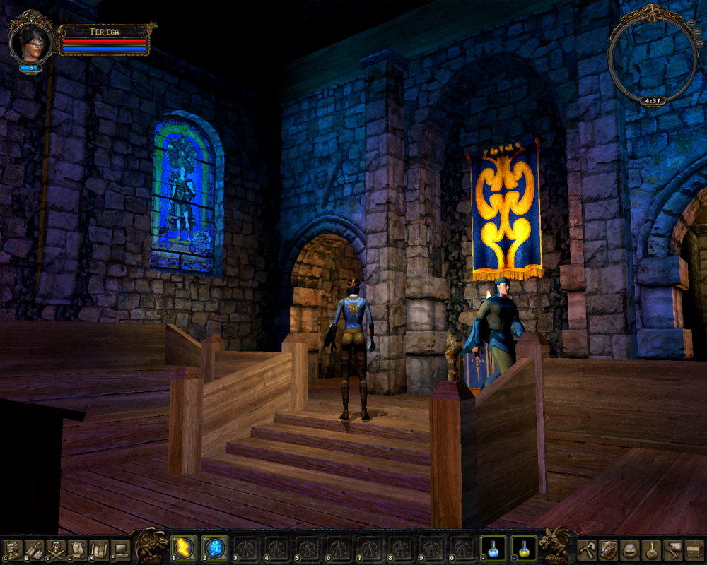Dungeon Lords MMXII (Windows) screenshot: Lovely art in the local church