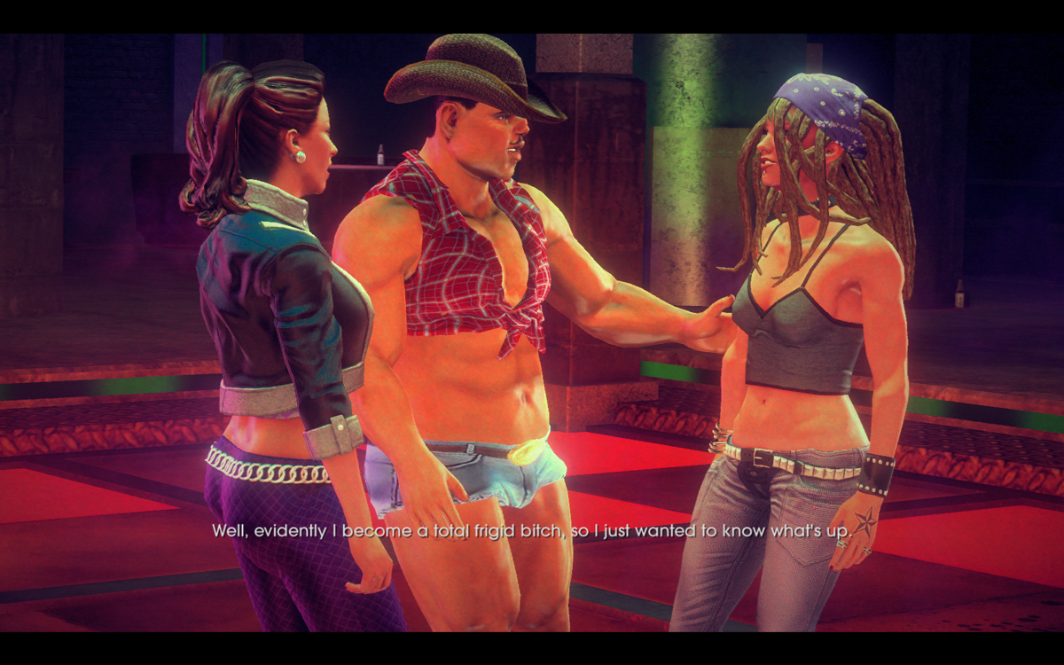 Saints Row IV (Windows) screenshot: Cutscenes are sometimes very amusing. Character-related quests have you dealing with their personal issues