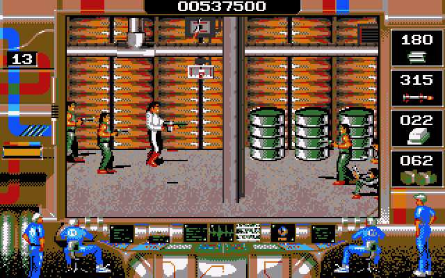 Crime Wave (Amiga) screenshot: The warehouse