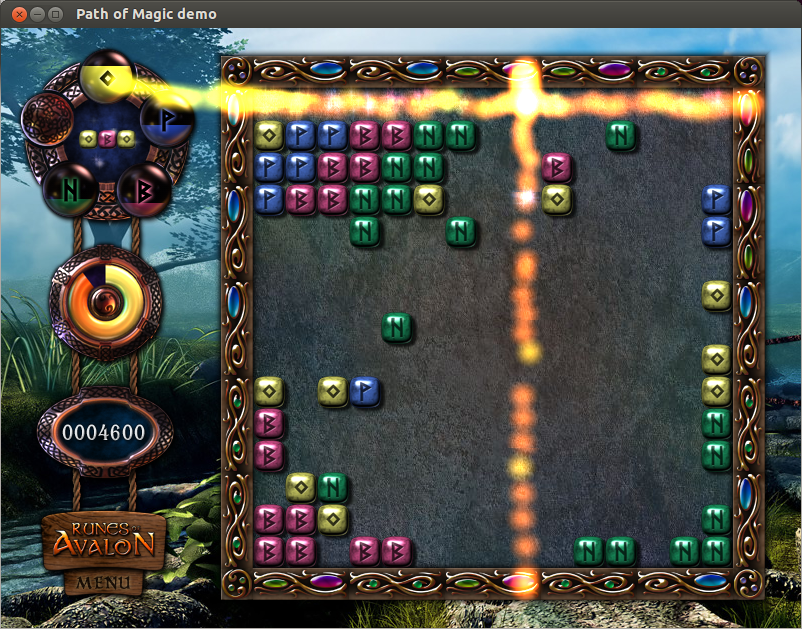 Runes of Avalon: Path of Magic (Linux) screenshot: Using a fire spell