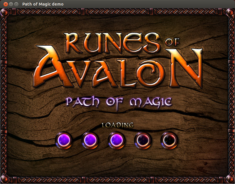 Runes of Avalon: Path of Magic (Linux) screenshot: Loading screen