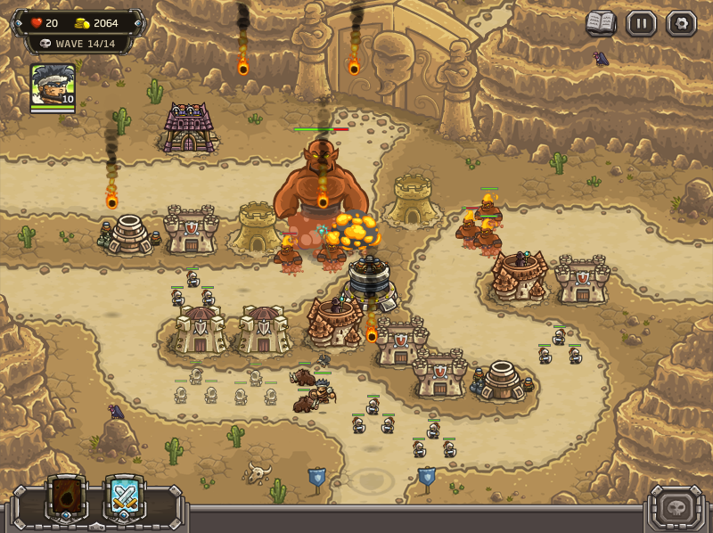 Kingdom Rush: Frontiers (Browser) screenshot: Desert map