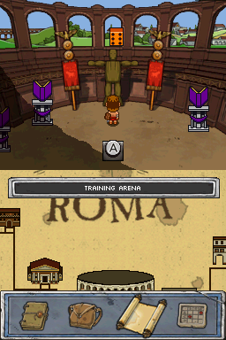 Horrible Histories: Ruthless Romans (Nintendo DS) screenshot: Training Arena