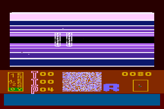 Masters of Time (Atari 8-bit) screenshot: Navigating the Intertimelevel