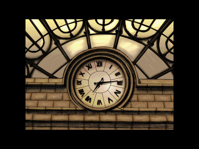 The Last Express (DOS) screenshot: Station clock