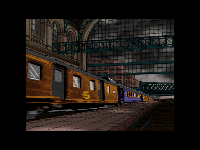 The Last Express (DOS) screenshot: Leaving the station