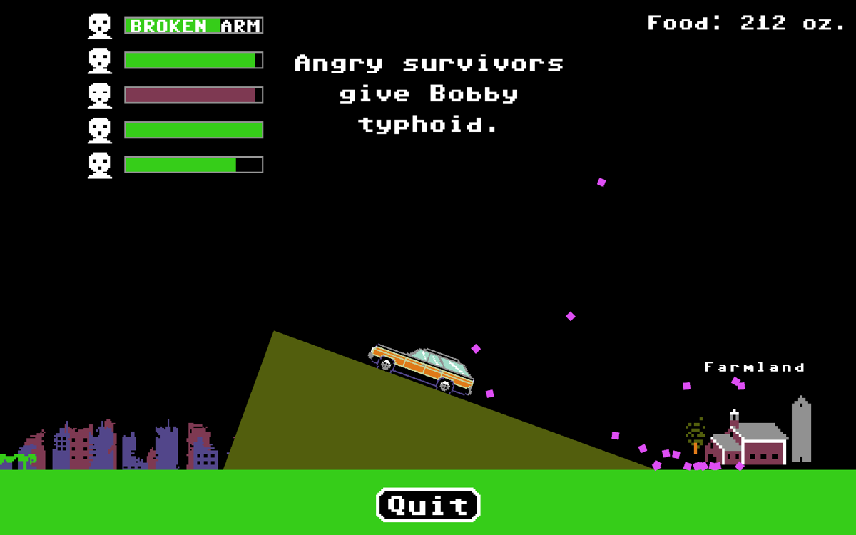 Organ Trail: Director's Cut (Windows) screenshot: Playing the new Clements' Quest arcade mini-game.