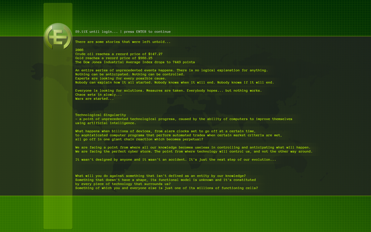 Hacker Evolution: Untold (Windows) screenshot: Introduction