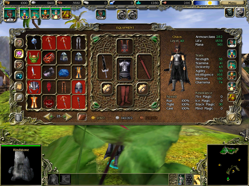 SpellForce: Shadow of the Phoenix (Windows) screenshot: Equipment