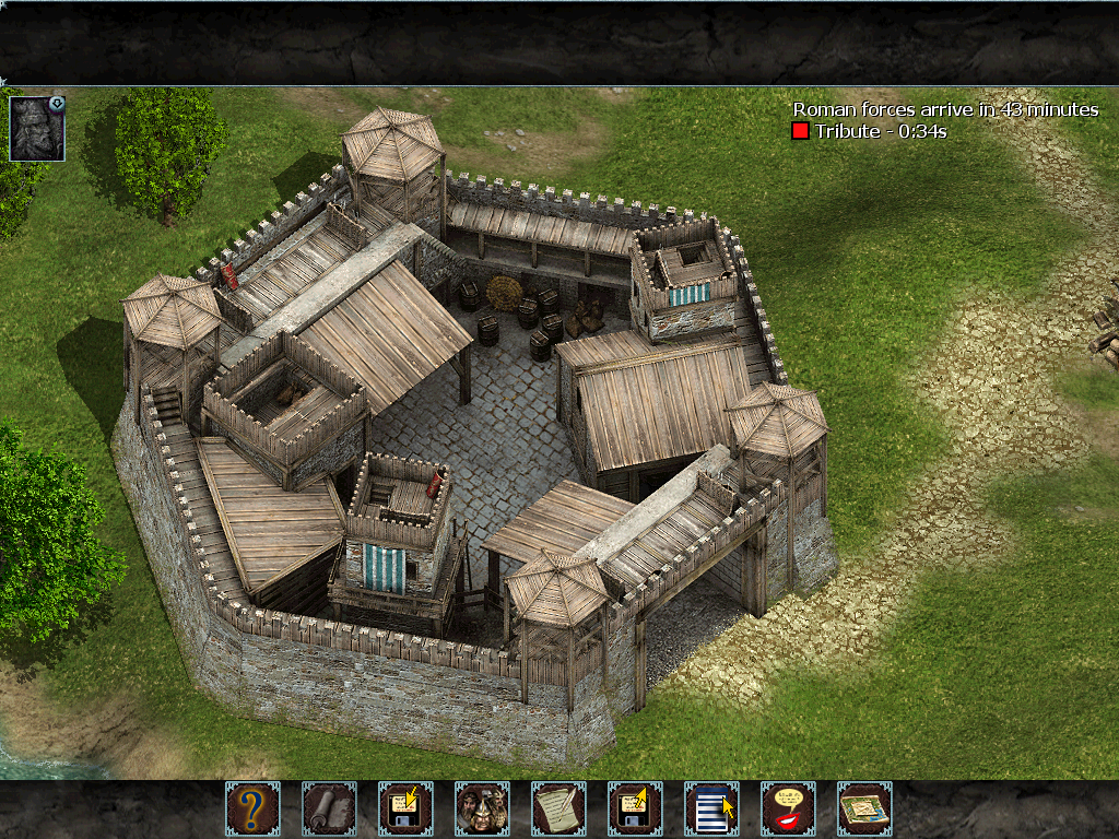 Nemesis of the Roman Empire (Windows) screenshot: Stone outpost
