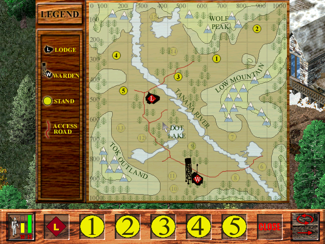 Cabela's Big Game Hunter III (Windows) screenshot: Alaska 'Quick Hunt' map